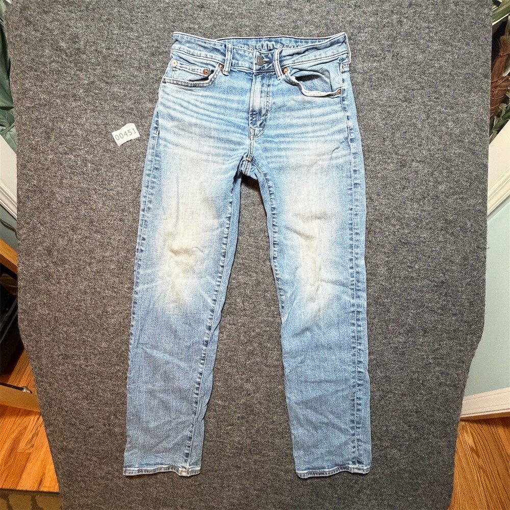 American Eagle Outfitters Jeans Mens 30x32 Athletic Straight Light Wash